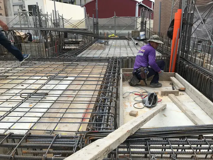 浴室降板施工中