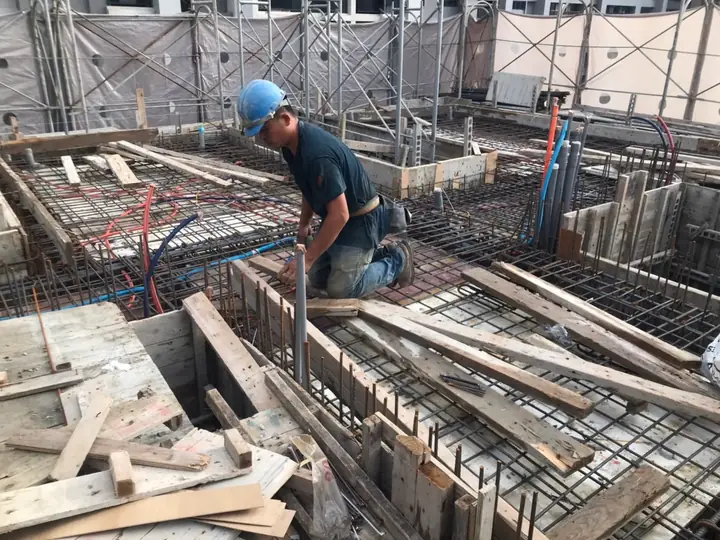 屋頂止水墩模板施工